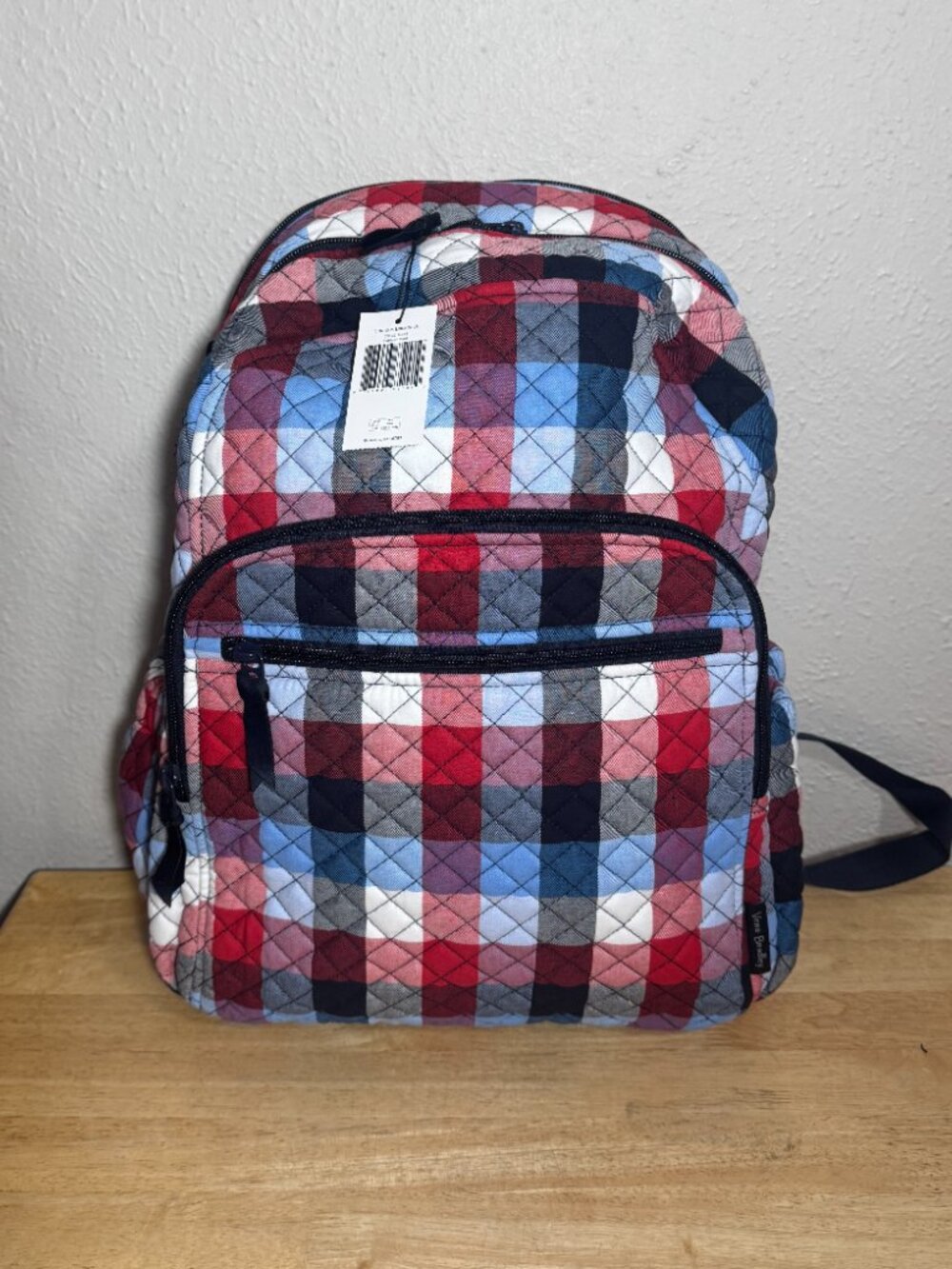 Vera Bradley Campus Backpack in Patriotic Plaid NWT